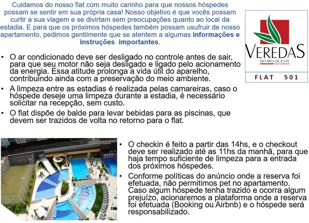 Flat 501 - Condominio Veredas Do Rio Quente - Diferenciado Com Ar Na Sala E No Quarto Kültér fotó